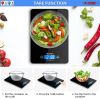 Kitchen Scale Digital Food Scales Bascula Electronic Cooking Scale Weight Touch Screen Glass Top Diet 5kg/11Lbs Accuracy 5 Core K 43