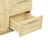 High wardrobe and kitchen cabinet with 2 doors; 2 drawers and 5 storage spaces; Oak