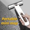 New Portable Self-NSqueeze Mini Mop, Lazy Hand Wash-Free Strong Absorbent Mop Multifunction Portable Squeeze Cleaning Mop Desk Window Glass Cleaner Ki